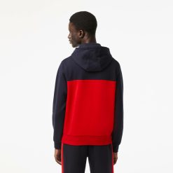 Sweatshirts | LACOSTE Sweatshirt A Capuche Homme Classic Fit Color-Block Avec Marquage