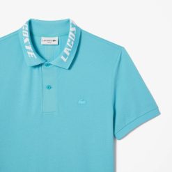 Polos | LACOSTE Polo Homme Slim Fit En Pique Stretch Avec Marquage Lacoste