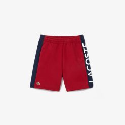 Vetements Fille | LACOSTE Short Enfant Lacoste A Bandes Colorees En Coton Biologique