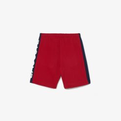 Vetements Fille | LACOSTE Short Enfant Lacoste A Bandes Colorees En Coton Biologique