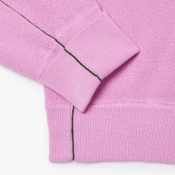 Pullovers | LACOSTE Pull Col V Femme Lacoste En Coton Biologique