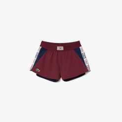 Vetements De Sport | LACOSTE Short Tennis Avec Shorty Integre En Tissu Recycle