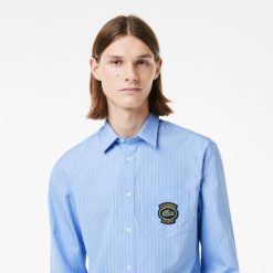 Chemises | LACOSTE Chemise Rayee Avec Badge