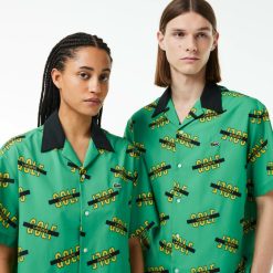 Chemises | LACOSTE Chemise Manches Courtes Imprimee Anti-Uv