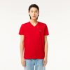 T-Shirts | LACOSTE T-Shirt Col V En Jersey De Coton Pima Uni