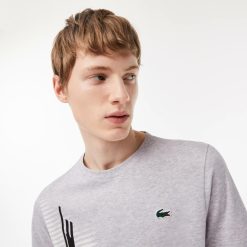 Vetements De Sport | LACOSTE T-Shirt Homme Lacoste Sport Regular Fit Avec Marquage Contraste