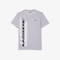 Vetements De Sport | LACOSTE T-Shirt Homme Lacoste Sport Regular Fit Avec Marquage Contraste