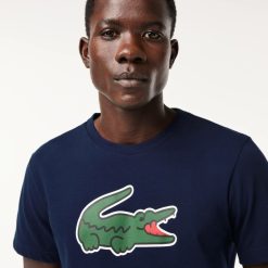 Vetements De Sport | LACOSTE T-Shirt Sport Ultra-Dry Avec Imprime Crocodile