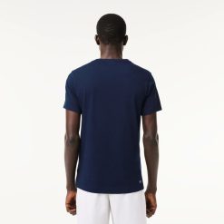 Vetements De Sport | LACOSTE T-Shirt Sport Ultra-Dry Avec Imprime Crocodile