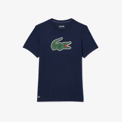 Vetements De Sport | LACOSTE T-Shirt Sport Ultra-Dry Avec Imprime Crocodile