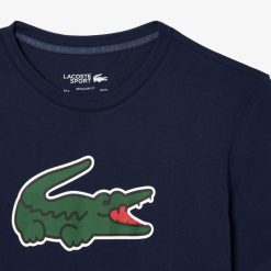 Vetements De Sport | LACOSTE T-Shirt Sport Ultra-Dry Avec Imprime Crocodile