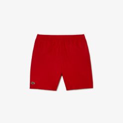 Vetements Garcon | LACOSTE Short Garcon Lacoste Sport En Taffetas Diamante