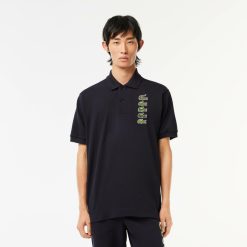 Polos | LACOSTE Polo Avec Badges Crocodiles Iconiques En Pique