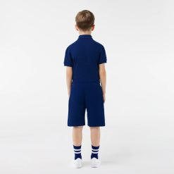 Vetements Garcon | LACOSTE Short Avec Imprime Lacoste En Molleton Non Gratte