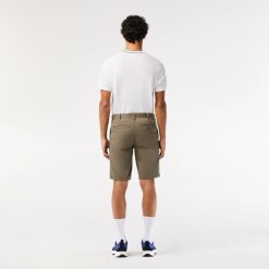 Pantalons & Shorts | LACOSTE Bermuda Slim Fit Uni En Coton Stretch