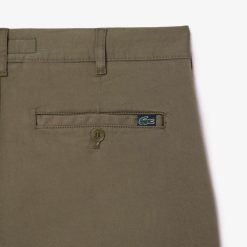 Pantalons & Shorts | LACOSTE Bermuda Slim Fit Uni En Coton Stretch