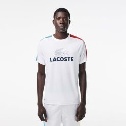 Vetements De Sport | LACOSTE T-Shirt Tennis Ultra-Dry Color-Block Imprime