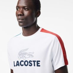 Vetements De Sport | LACOSTE T-Shirt Tennis Ultra-Dry Color-Block Imprime