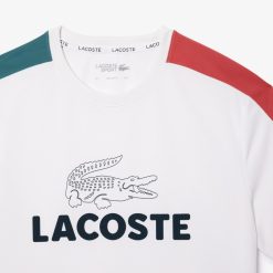 Vetements De Sport | LACOSTE T-Shirt Tennis Ultra-Dry Color-Block Imprime