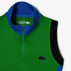 Vetements De Sport | LACOSTE Polo Sans Manche Femme Lacoste Tennis Col Zippe Ultra-Dry