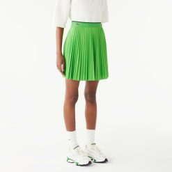 Robes & Jupes | LACOSTE Jupe Courte Plissee Avec Ceinture Elastiquee