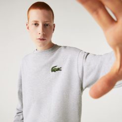 Sweatshirts | LACOSTE Sweatshirt Jogger Unie Lacoste Loose Fit Avec Badge Crocodile