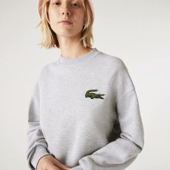 Sweatshirts | LACOSTE Sweatshirt Jogger Unie Lacoste Loose Fit Avec Badge Crocodile