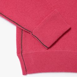 Pullovers | LACOSTE Pull Lacoste Femme Col Montant En Laine