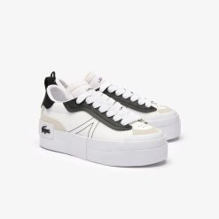 Sneakers | LACOSTE Sneakers L004 Platform Femme En Cuir Detail Colore