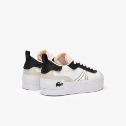 Sneakers | LACOSTE Sneakers L004 Platform Femme En Cuir Detail Colore