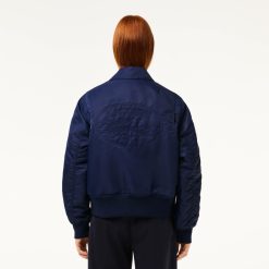 Manteaux & Vestes | LACOSTE Bomber Oversize En Nylon Avec Logo Brode Au Dos