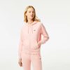 Sweatshirts | LACOSTE Sweatshirt Zippe A Capuche Jogger Femme Lacoste En Molleton Biologique