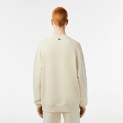 Sweatshirts | LACOSTE Sweatshirt Jogger Col Rond Homme Lacoste Loose Fit Imprime Crocodile