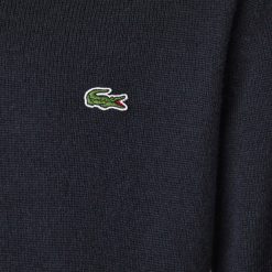 Pullovers | LACOSTE Pull A Col V En Laine Unie