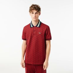 Polos | LACOSTE Polo Motif Monogramme Classic Fit A Col Contraste