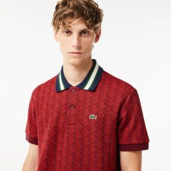 Polos | LACOSTE Polo Motif Monogramme Classic Fit A Col Contraste