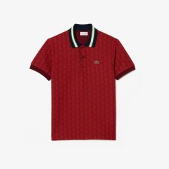 Polos | LACOSTE Polo Motif Monogramme Classic Fit A Col Contraste