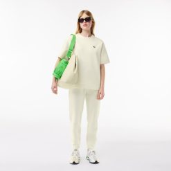 T-Shirts | LACOSTE T-Shirt Oversize En Pique Double-Face