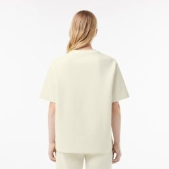 T-Shirts | LACOSTE T-Shirt Oversize En Pique Double-Face