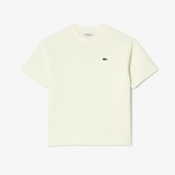 T-Shirts | LACOSTE T-Shirt Oversize En Pique Double-Face