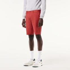 Pantalons & Shorts | LACOSTE Bermuda Slim Fit Uni En Coton Stretch