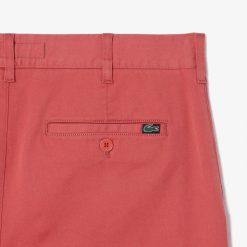 Pantalons & Shorts | LACOSTE Bermuda Slim Fit Uni En Coton Stretch