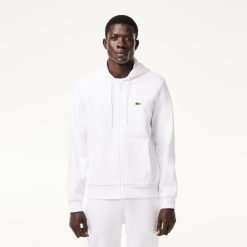 Sweatshirts | LACOSTE Sweatshirt Jogger Zippe Homme En Molleton Lacoste Avec Poche Kangourou