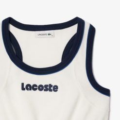 T-Shirts | LACOSTE Brassiere En Eponge Avec Broderie Contrastee