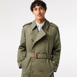 Manteaux & Vestes | LACOSTE Trench-Coat Oversize Ceinture En Coton Premium Deperlant