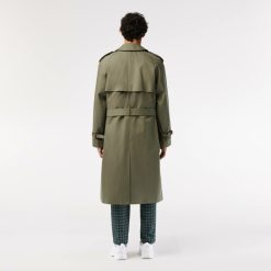 Manteaux & Vestes | LACOSTE Trench-Coat Oversize Ceinture En Coton Premium Deperlant