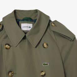 Manteaux & Vestes | LACOSTE Trench-Coat Oversize Ceinture En Coton Premium Deperlant