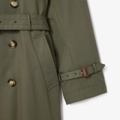 Manteaux & Vestes | LACOSTE Trench-Coat Oversize Ceinture En Coton Premium Deperlant