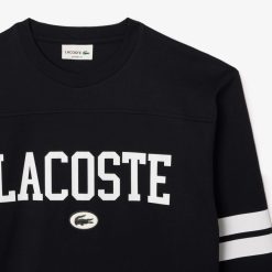 T-Shirts | LACOSTE T-Shirt Manches Longues Avec Print Et Badge