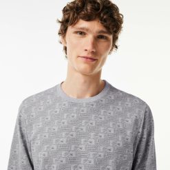 Sous-Vetements & Vetements D'Interieur | LACOSTE Sweatshirt D'Interieur Imprime En Molleton Coton